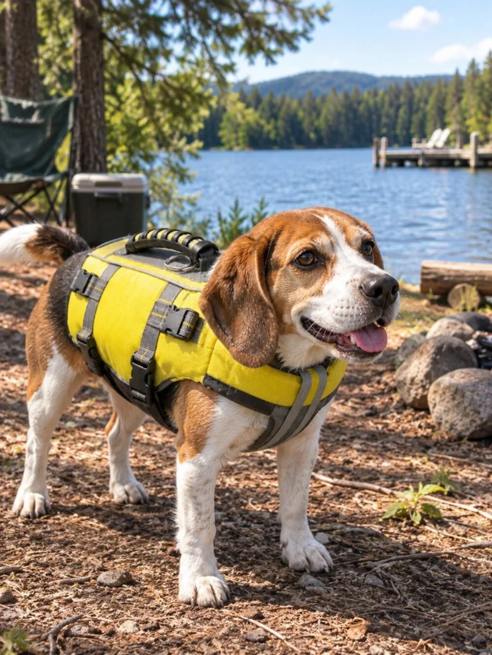 NWT YOULY Beach Bum Dog Flotation Life Vest Yellow Medium 16–30 Lbs